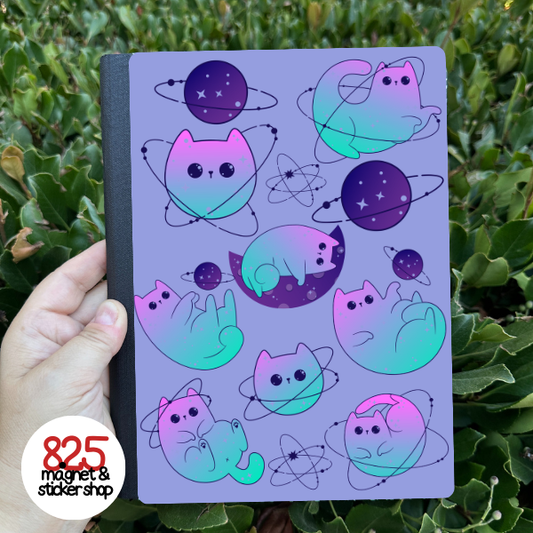 Cosmic Cat Holographic Notebook Sticker