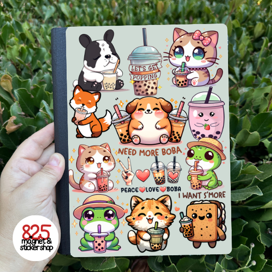 Boba Collage Notebook sticker, This is for my Boba Lovers! 🧋✨