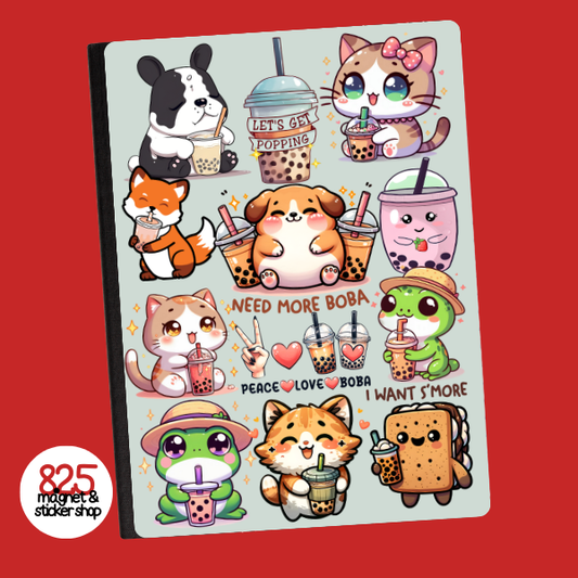 Boba Collage Notebook sticker, This is for my Boba Lovers! 🧋✨