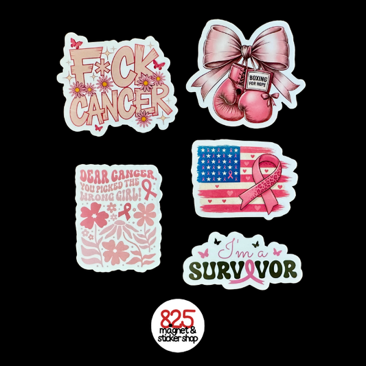 Breast Cancer Awareness Mini Sticker Pack | Fight, Hope, & Survivor