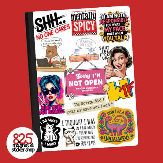 Sarcasm Collage Sticker for Notebooks
