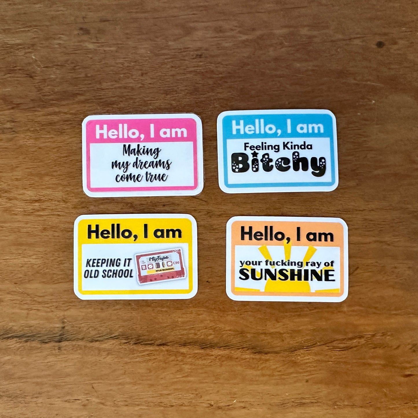 "Hello, I Am" Nametag Mini Sticker Bundle