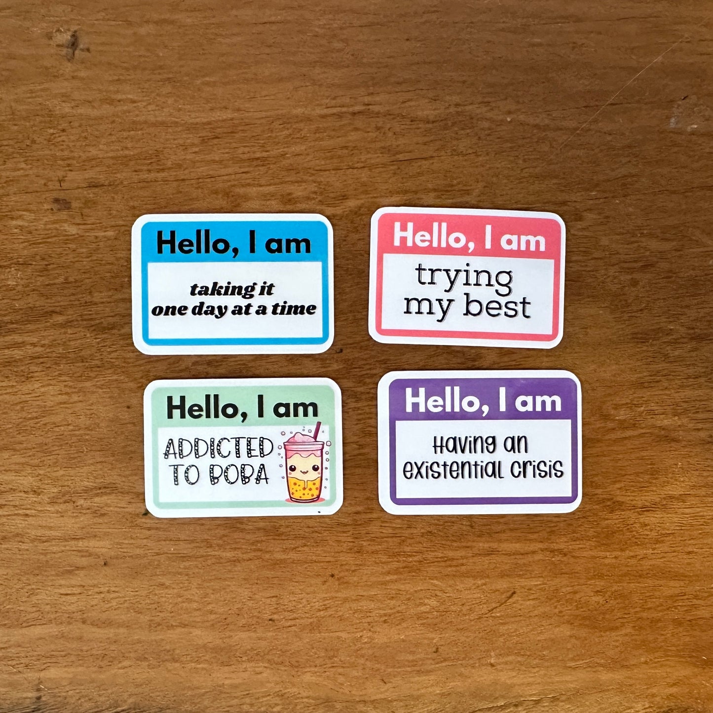 "Hello, I Am" Nametag Mini Sticker Bundle