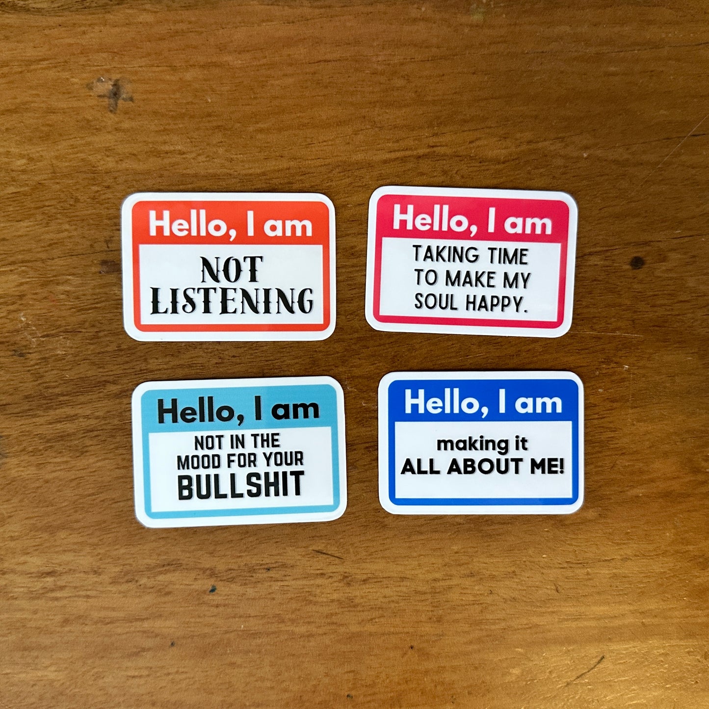 "Hello, I Am" Nametag Mini Sticker Bundle