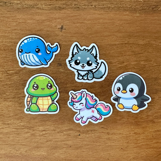 Cute Kawaii Animal Mini Sticker Bundle